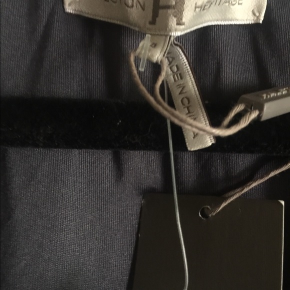 Halston heritage black blue wrap dress - Picture 4 of 5